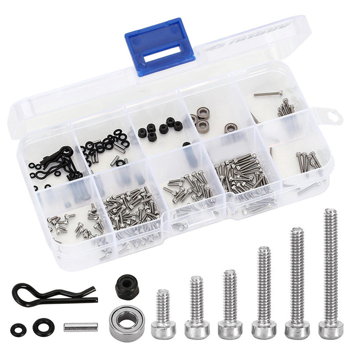 SCX24-81B INJORA White Box with M1.4 Screws M2 Nuts Bearings O-rings Screw Kit for Axial SCX24