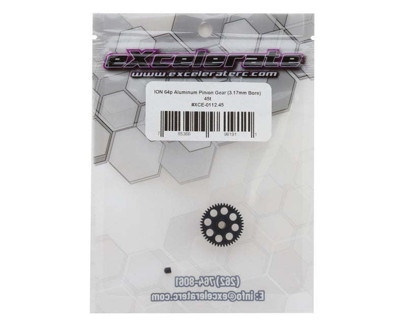XCE-0112.45 eXcelerate ION Aluminum 64p Pinion Gear (3.17mm Bore) (45T)