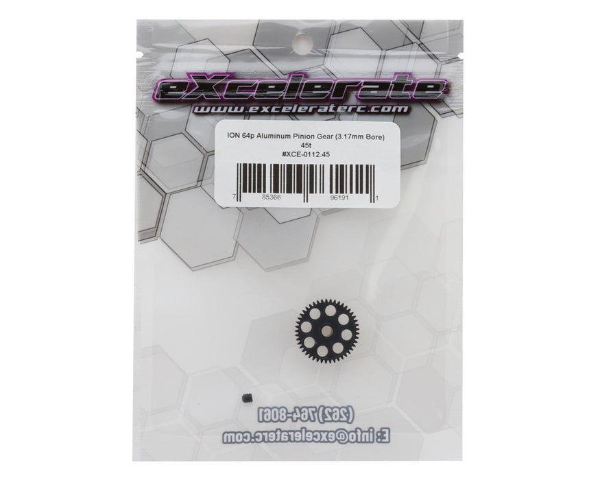 XCE-0112.45 eXcelerate ION Aluminum 64p Pinion Gear (3.17mm Bore) (45T)