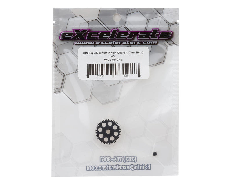 XCE-0112.46 eXcelerate ION Aluminum 64p Pinion Gear (3.17mm Bore) (46T)