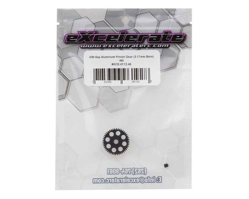 XCE-0112.46 eXcelerate ION Aluminum 64p Pinion Gear (3.17mm Bore) (46T)