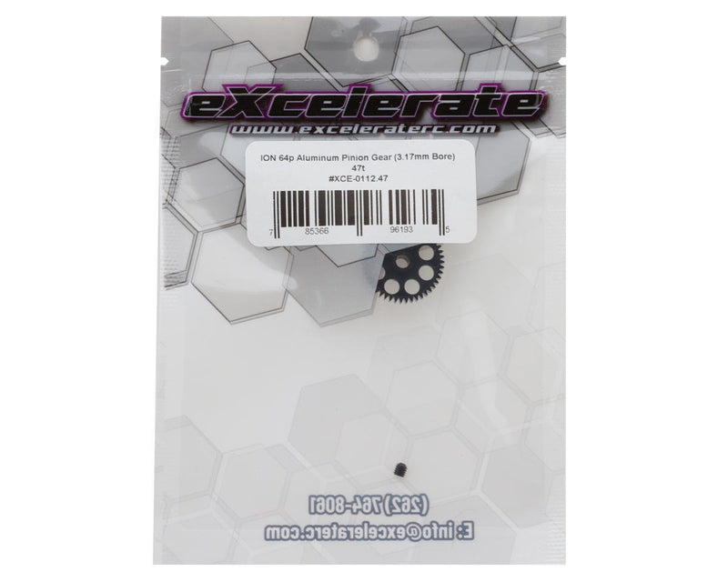 XCE-0112.47 eXcelerate ION Aluminum 64p Pinion Gear (3.17mm Bore) (47T)
