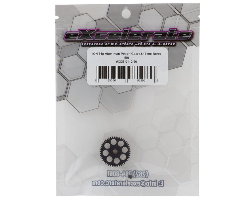 XCE-0112.50 eXcelerate ION Aluminum 64p Pinion Gear (3.17mm Bore) (50T)
