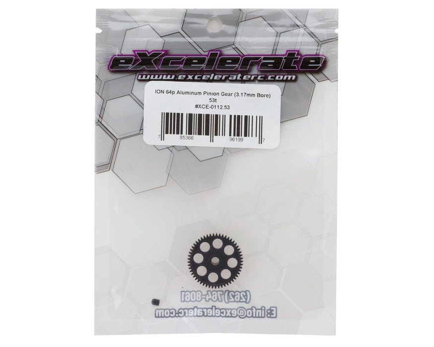 XCE-0112.53 eXcelerate ION Aluminum 64p Pinion Gear (3.17mm Bore) (53T)
