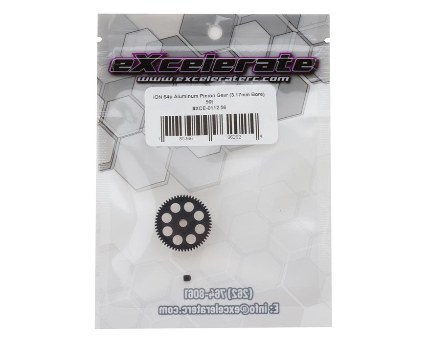 XCE-0112.56 eXcelerate ION Aluminum 64p Pinion Gear (3.17mm Bore) (56T)