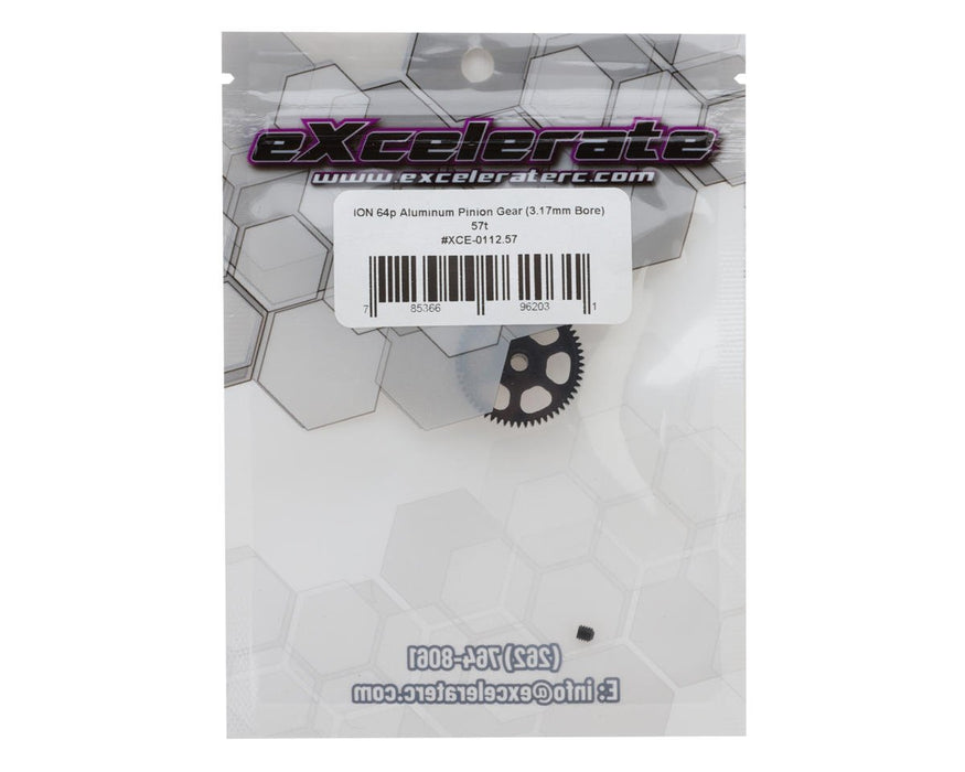 XCE-0112.57 eXcelerate ION Aluminum 64p Pinion Gear (3.17mm Bore) (57T)
