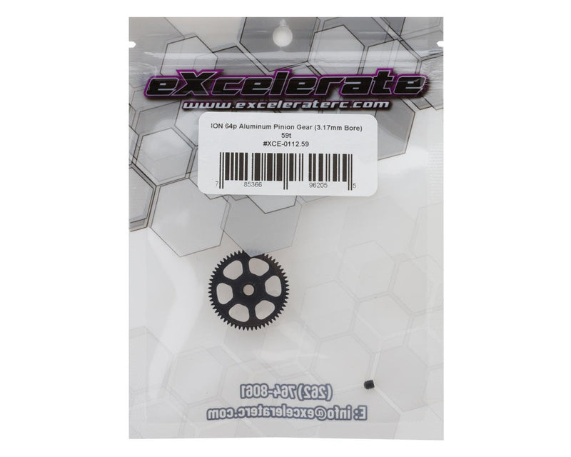 XCE-0112.59 eXcelerate ION Aluminum 64p Pinion Gear (3.17mm Bore) (59T)