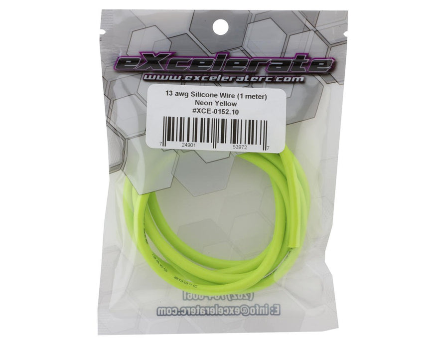 XCE-0152.10 eXcelerate Silicone Wire (Neon Yellow) (1 Meter) (13AWG)