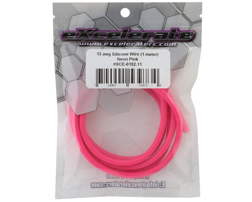 XCE-0152.11 eXcelerate Silicone Wire (Neon Pink) (1 Meter) (13AWG)