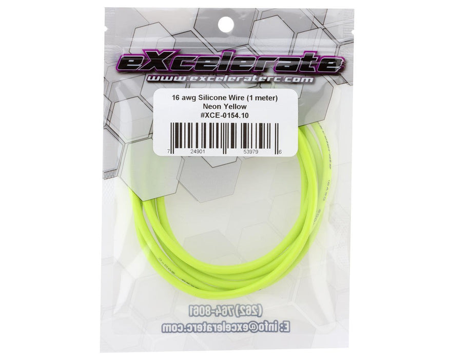 XCE-0154.10 eXcelerate Silicone Wire (Neon Yellow) (1 Meter) (16AWG)