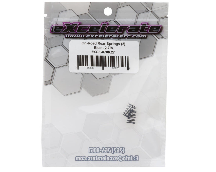 XCE-0706.27 eXcelerate Prodigy On-Road Rear Springs (2) (Blue//2.7lbs)