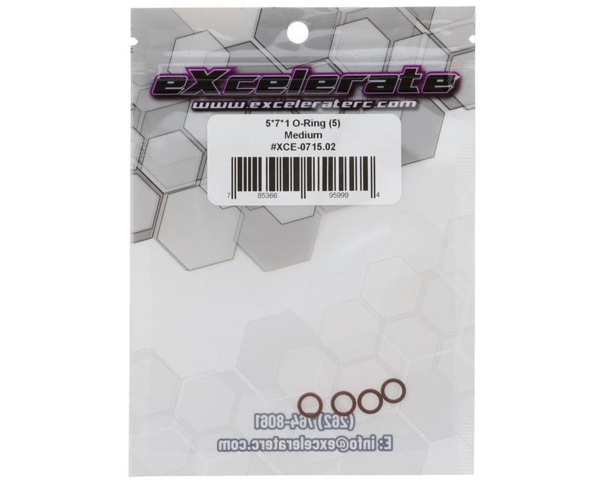 XCE-0715.02 eXcelerate Prodigy 5x7x1mm O-Ring (5) (Medium)
