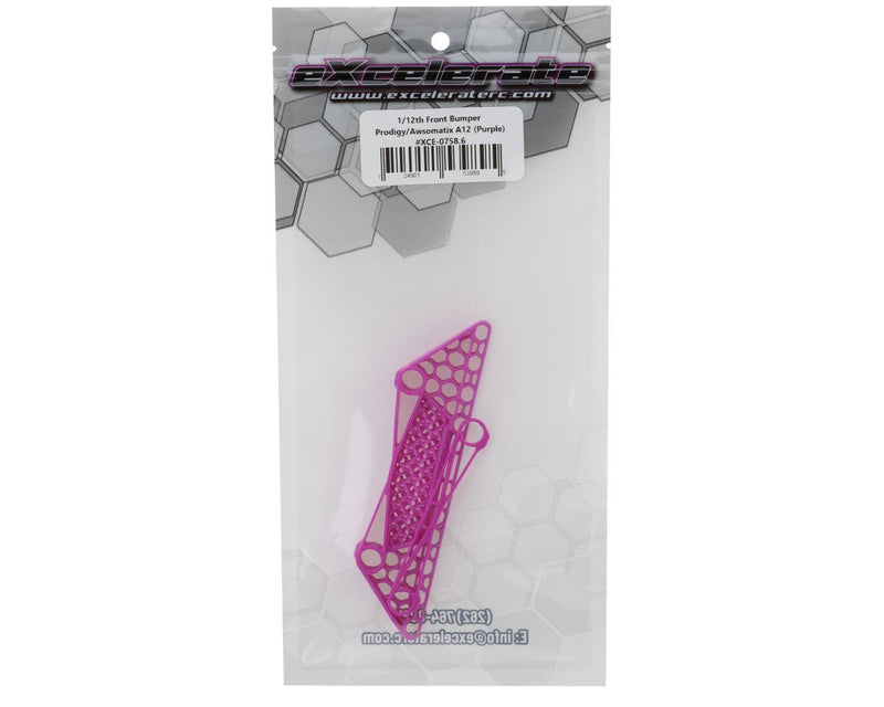 XCE-0758.6 eXcelerate 1/12 Awsomatix A12 & Prodigy Front Bumper (Purple)