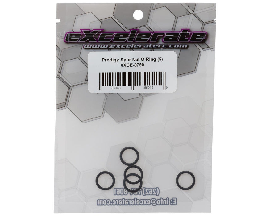 XCE-0790 eXcelerate Prodigy 12 Spur Gear Nut O-Rings (5)