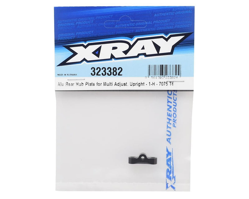 323382 XRAY Multi Adjustable Upright Aluminum 1-Hole Rear Hub Plate