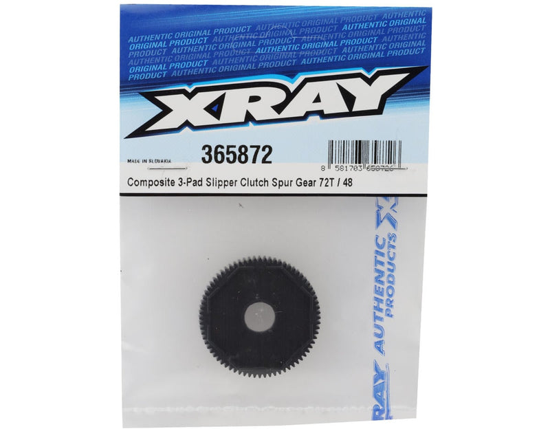 365872 XRAY Composite 48P 3-Pad Slipper Clutch Spur Gear (72T)