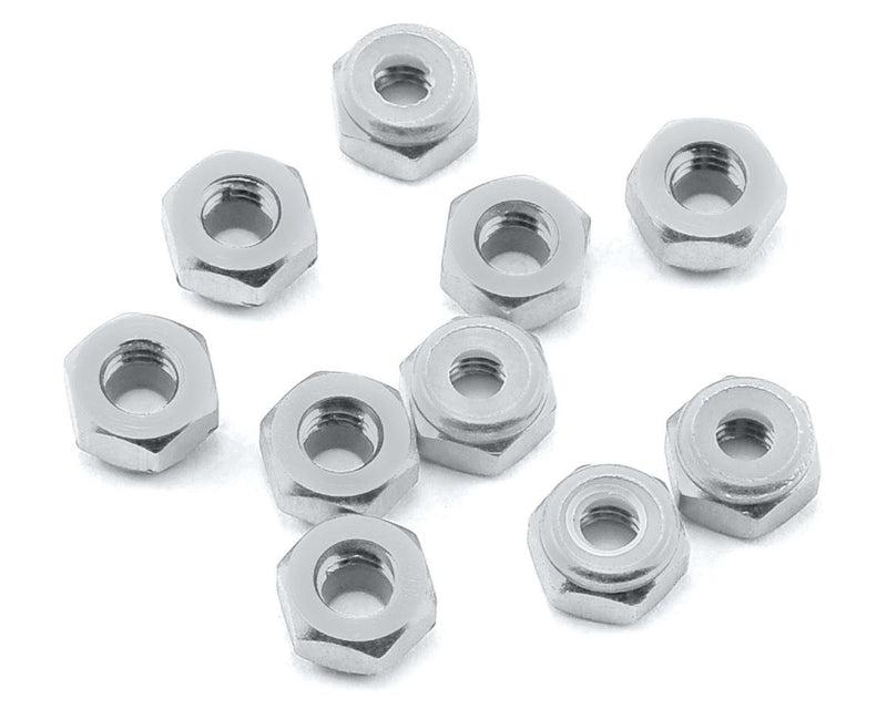 LN-M4-SV Yeah Racing 4mm Aluminum Lock Nut (10) (Silver)