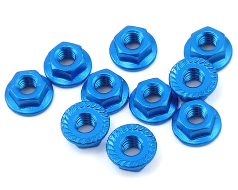 LN-M4S Yeah Racing 4mm Aluminum Serrated Lock Nuts