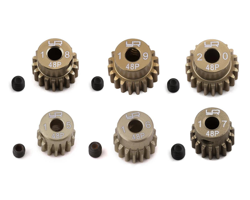 MG-48027-032 Yeah Racing Pinion Gear Super Hard Combo Set (48p 27T - 32T) 6pcs