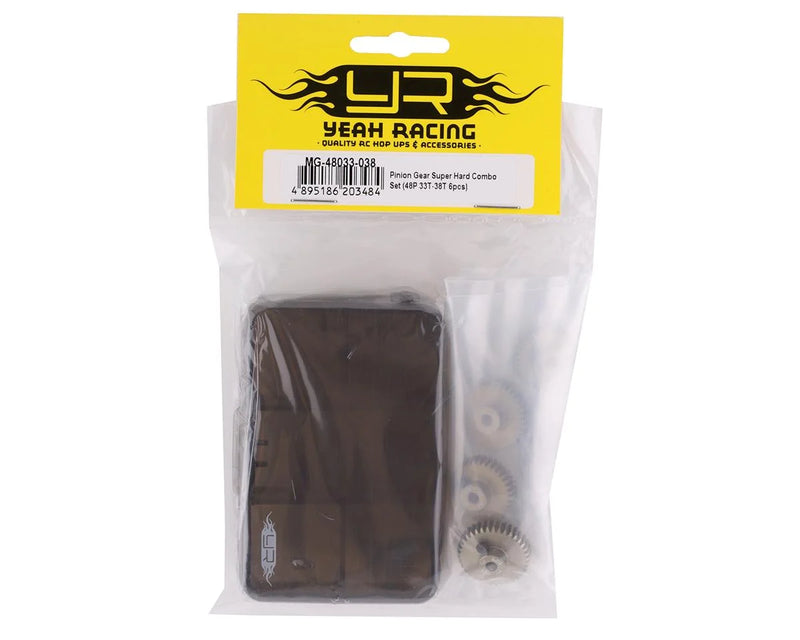 MG-48033-038 Yeah Racing Pinion Gear Super Hard Combo Set (48P 33T-38T 6pcs)