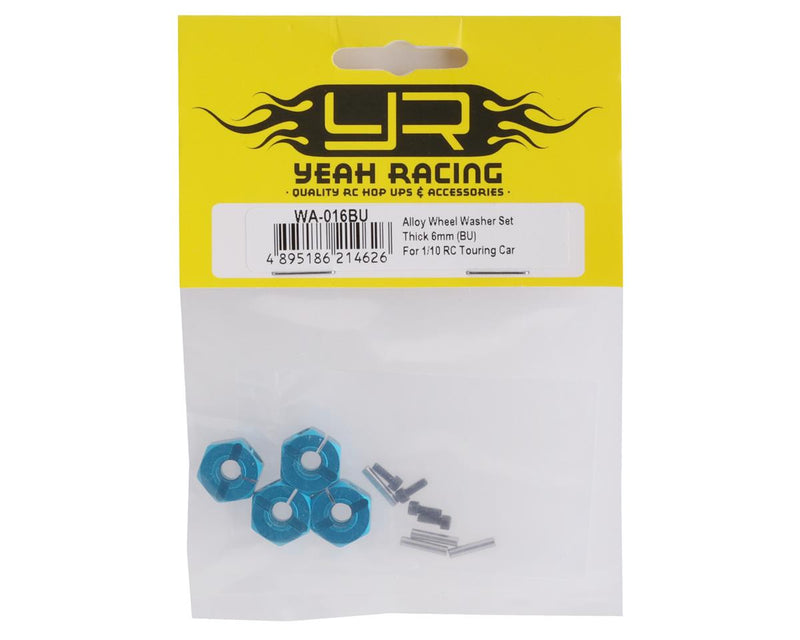 YEA-WA-016BU Yeah Racing Aluminum Clamping 12mm Hex (Blue) (4) (6mm)
