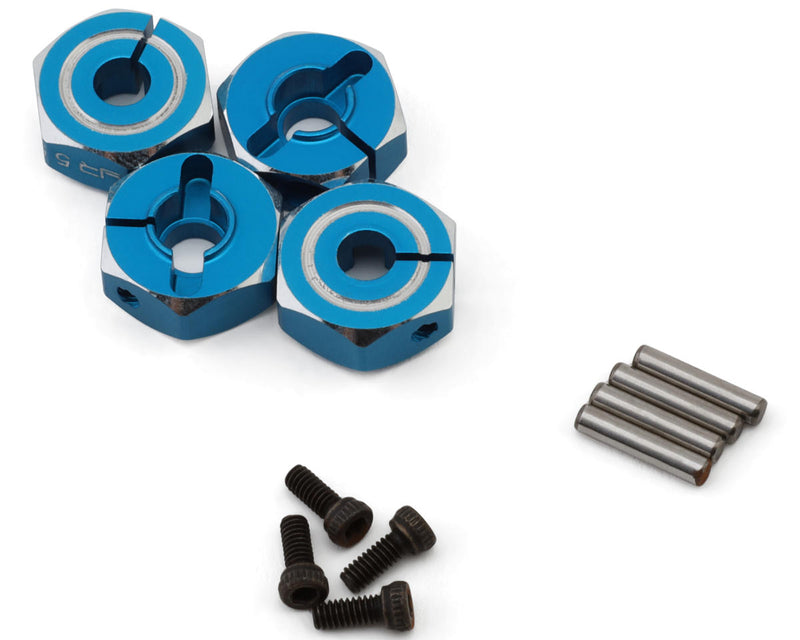 YEA-WA-032BU Yeah Racing Aluminum 12mm Hex Adaptor Set (Blue) (4) (5.5mm)