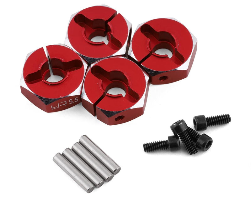 YEA-WA-032RD Yeah Racing Aluminum Clamping 12mm Hex (Red) (4) (5.5mm)