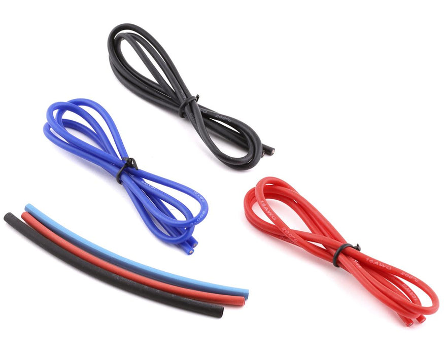 WPT-0032 Yeah Racing 16AWG Silver Silicone Wire Set