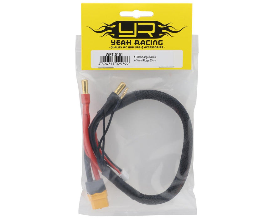 YEA-WPT-0151 Yeah Racing 2S LiPo XT60 Charge Lead (Female XT60 to 5mm Bullets) w/3-Pin JST-XH Balance Plug