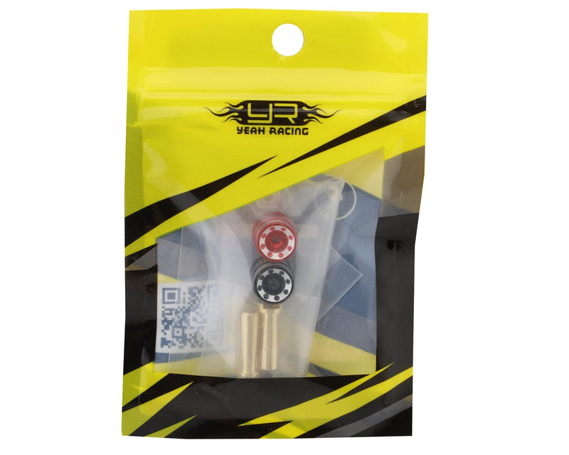 YEA-WPT-0160 Yeah Racing Heatsink Bullet Plug Grips w/5mm Bullets (Black/Red)