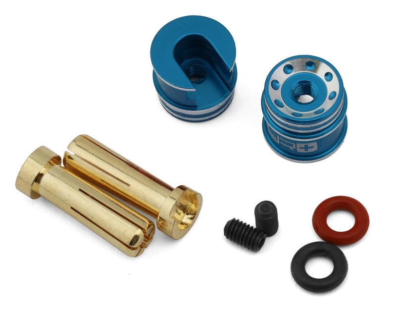 YEA-WPT-0160BU Yeah Racing Aluminum Bullet Grips (Light Blue) (2) w/5mm Bullet Connectors