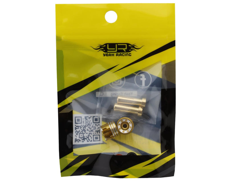 YEA-WPT-0160GD Yeah Racing Aluminum Bullet Grips (Gold) (2) w/5mm Bullet Connectors