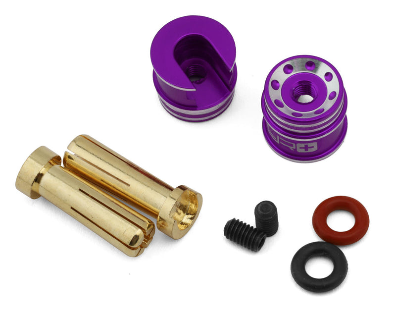 YEA-WPT-0160PP Yeah Racing Aluminum Bullet Grips (Purple) (2) w/5mm Bullet Connectors