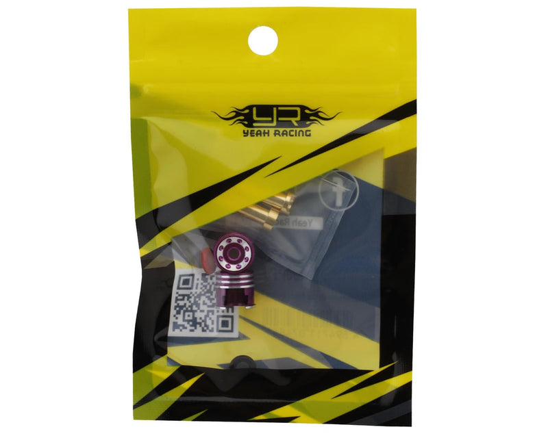 YEA-WPT-0160PP Yeah Racing Aluminum Bullet Grips (Purple) (2) w/5mm Bullet Connectors