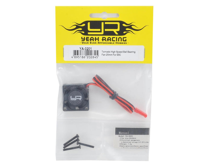 YA-0201 Yeah Racing 25x25x10mm Tornado High Speed Fan (Black)