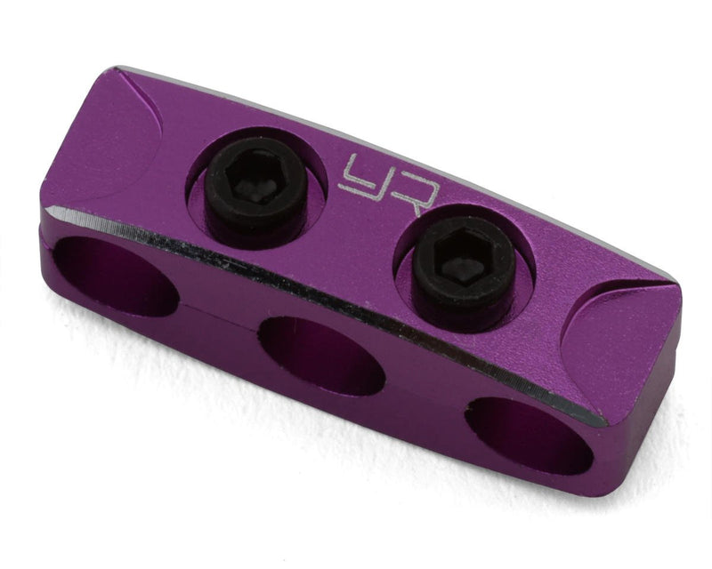 YA-0487PP Yeah Racing 12-14AWG Aluminum Wire Organizer Clamp (Purple)