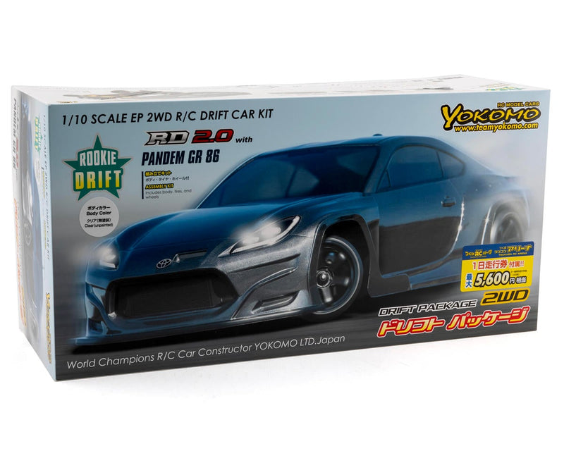 YOKDP-GR86 Yokomo RD2.0 "Rookie Drift" 1/10 RWD Drift Car Kit (Clear) w/PANDEM GR86 Body