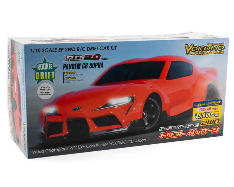 YOKDP-GRA90 Yokomo RD2.0 "Rookie Drift" 1/10 RWD Drift Car Kit (Clear) w/PANDEM GR Supra Body