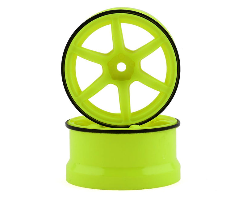 RP-6313Y6A Yokomo 12mm Hex Racing Performer High Traction RWD Drift Wheels (Yellow) (2) (6mm Offset)