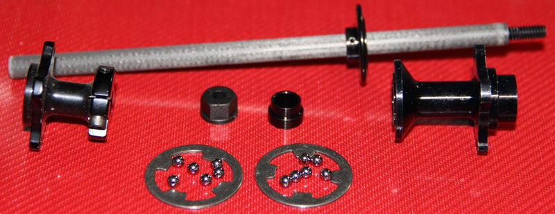 IRS2138BK 1/10th Graphite Axle Kit for World GT Pan Cars, Black (2138BK)