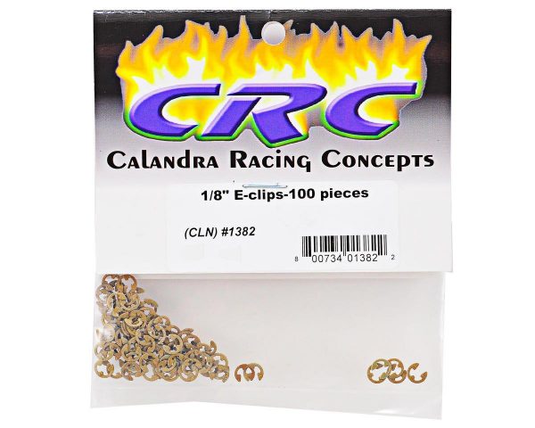 1382 - CRC 1/8 E-clips 100 pieces, Black