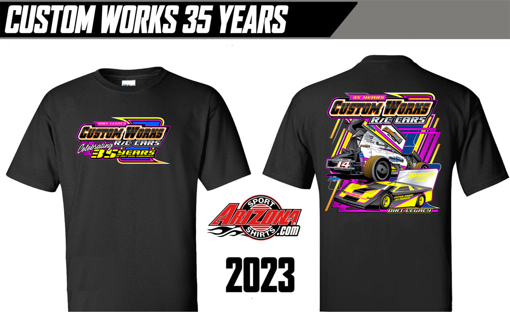 1522 - Custom Works Black 35 Year Anniversary Shirt