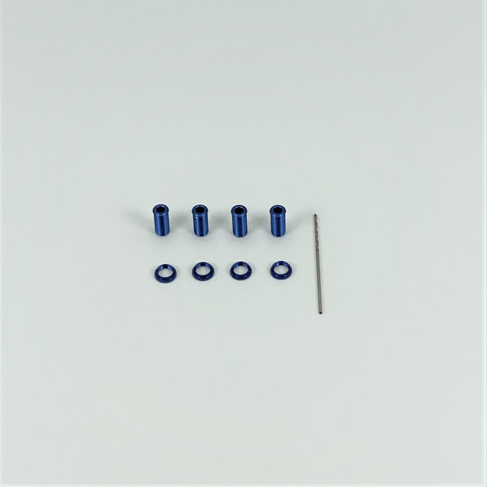 1RC5007 Threaded Alum Shock Body Set, Blue, 18th Scale