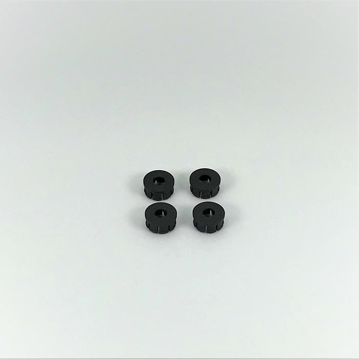 1RC5538 1RC Wheel Covers, Black, 3D Printed, 1/18 EDM,LM (4)