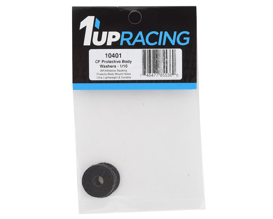 10401 - 1UP Racing 6mm Carbon Fiber Body Washers (4)