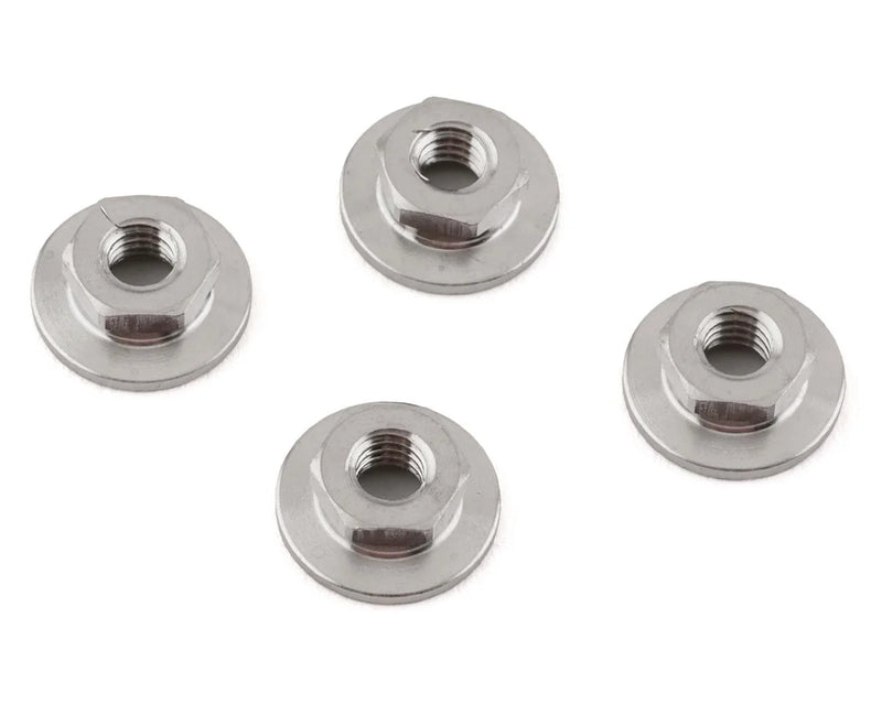 710801 1UP Racing Pro Duty Titanium 4mm Lockdown Wheel Nuts (Silver) (4)