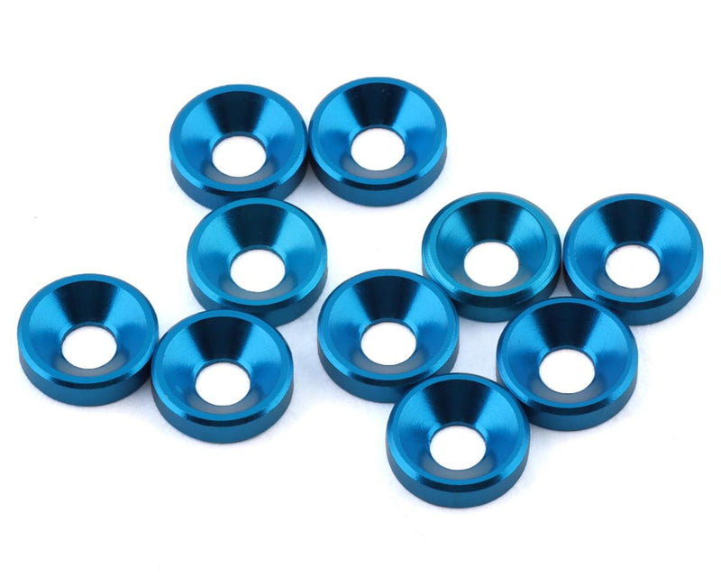 80319 - 1UP Racing 3mm Countersunk Washers (Blue) (10)