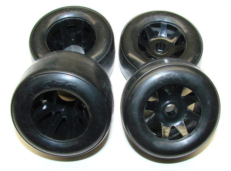 23141 Team CRC RT-1 Pre-Mounted GTR Front & Rear Rubber Tires (4) (BLEM)