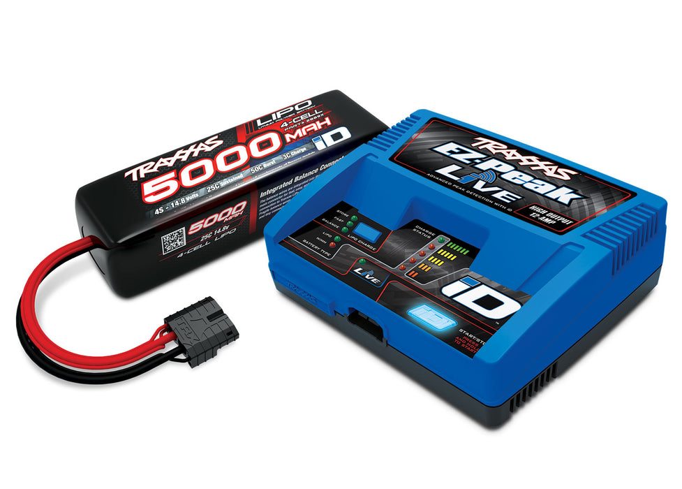 2996X - Battery/charger completer pack (includes #2971 iD charger (1), #2889X 5000mAh 14.8V 4-cell