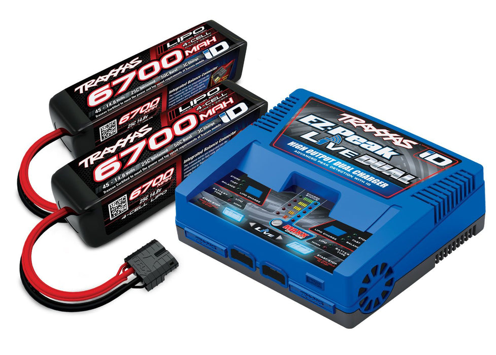 2997 - Traxxas Battery/charger completer pack (includes #2973 Dual iD charger (1), #2890X 6700mAh